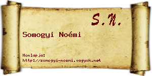 Somogyi Noémi névjegykártya